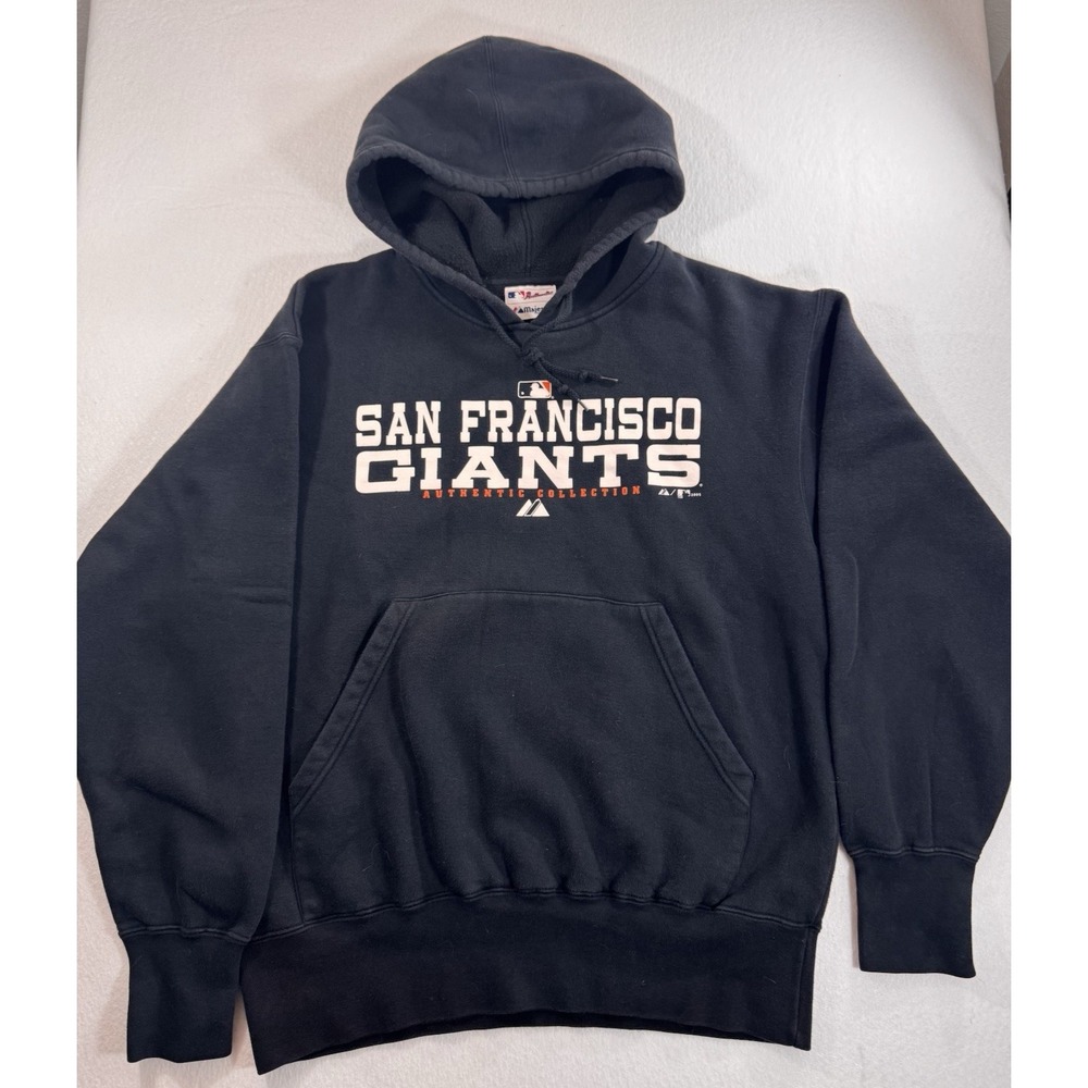 San Francisco Giants Majestic Authentic Mens Hoodie Large Black MLB Baseball